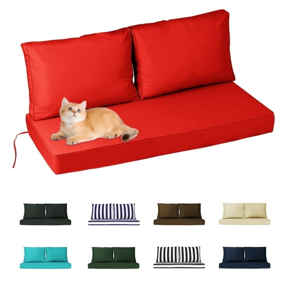 Outdoor Loveseat Cushion Set, 48 x 24, Water Repellent, Fade Resistant, Couch love seat