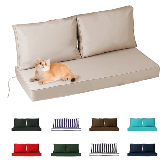 Outdoor Loveseat Cushion Set, 48 x 24, Water Repellent, Fade Resistant, Couch love seat