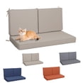 thumbnail image 1 of Outdoor Loveseat Cushion Set, 48 x 24, Water Repellent, Fade Resistant, Couch love seat, 1 of 7