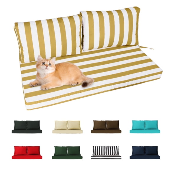 Outdoor Loveseat Cushion Set, 48 x 24, Water Repellent, Fade Resistant, Couch love seat