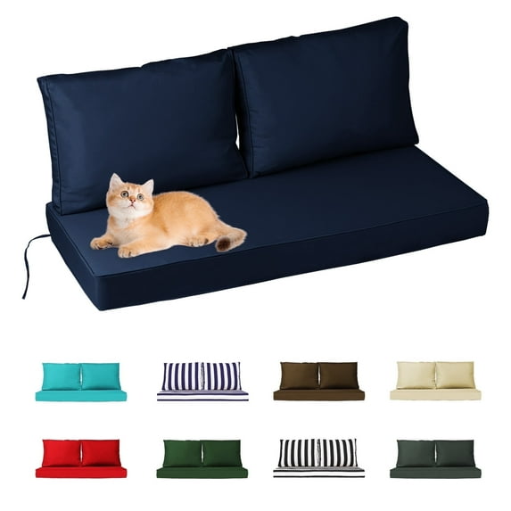 Outdoor Loveseat Cushion Set, 48 x 24, Water Repellent, Fade Resistant, Couch love seat