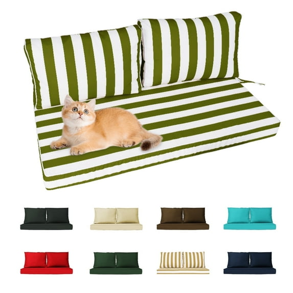 Outdoor Loveseat Cushion Set, 48 x 24, Water Repellent, Fade Resistant, Couch love seat