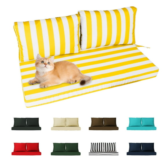 Outdoor Loveseat Cushion Set, 48 x 24, Water Repellent, Fade Resistant, Couch love seat