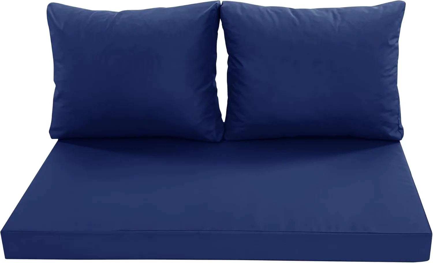 Outdoor Loveseat Cushions for Patio Furniture, Waterproof Weather & Fade Resistant Seat and Backrest Cushion Set with Removable Cover, 46 x 26 Inch, Navy
