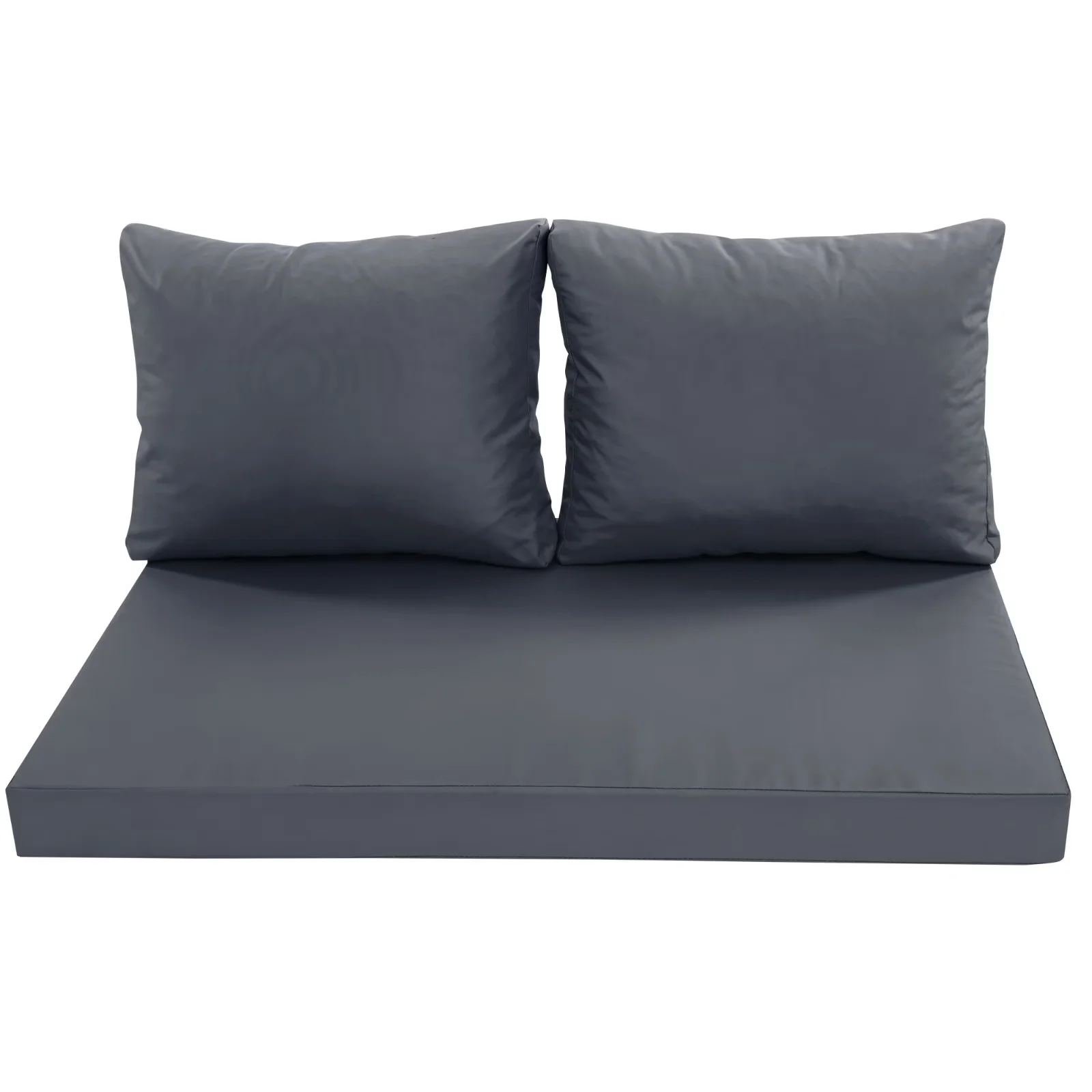 Outdoor Loveseat Cushions, Waterproof Weather & Fade Resistant Seat and Backrest Cushion Set for Patio Furniture, 46 x 26 Inch, Dark Grey