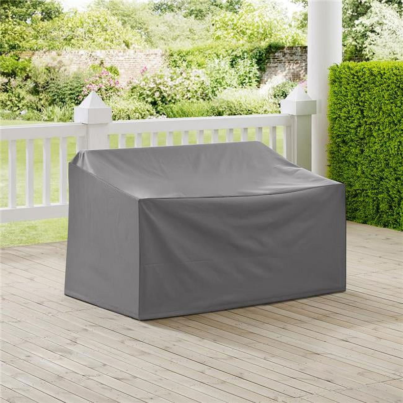 Gray Heavy Duty Vinyl Outdoor Loveseat Cover