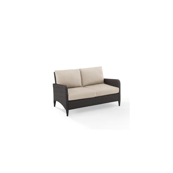 Outdoor Loveseat - Weather-Resistant Wicker Patio Furniture - 2 Seater