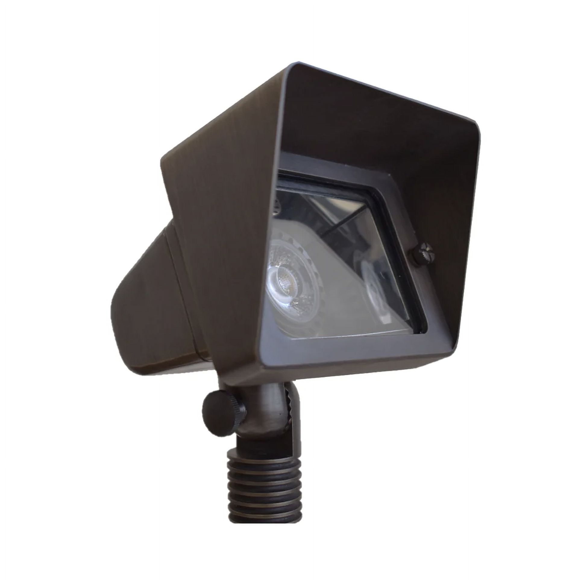 Outdoor Low Voltage Solid Cast Brass Flood Light in Natural Bronze Weatherresistant Wall Washer