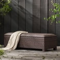 Outdoor Luis Wicker Storage Ottoman, Multi Brown - Walmart.com