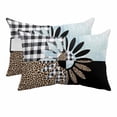 thumbnail image 1 of Outdoor Lumbar Pillows with Strap & Insert Ombre Blue Daisy Recliner Head Pillow Pack of 2 Leopard Print Plaid Waterproof Headrest Patio Lounge Chair Pillows for Beach Office 12x20 Inch, 1 of 9