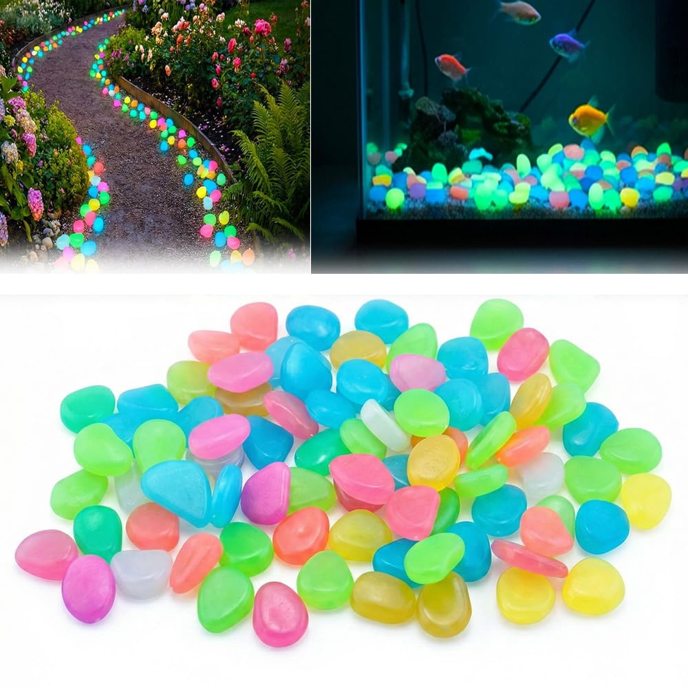 Path Fake Rocks Outdoor Luminous Stones for Glow in the Dark Walkways, Garden River ...