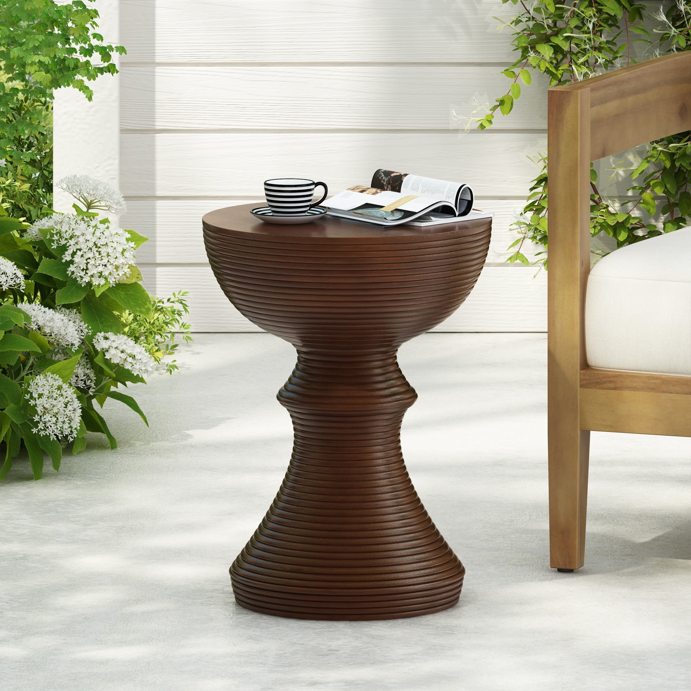 Outdoor MGO END TABLE,  Brown