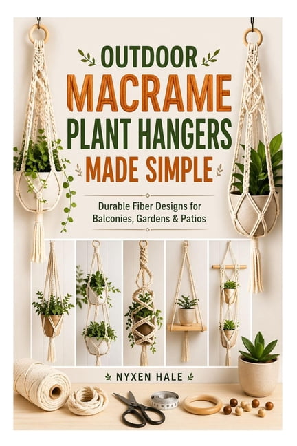 Outdoor Macrame Plant Hangers Made Simple: Durable Fiber Designs for Balconies, Gardens & Patios, (Paperback)