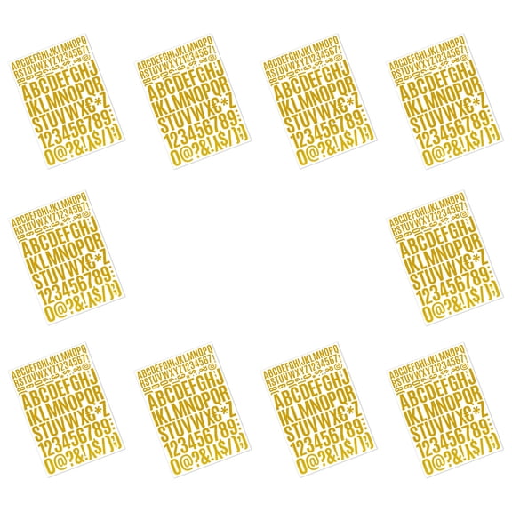 Outdoor Mailbox Letters Hot Stamping Stickers Adhesive Alphabet Labels Office Water Proof 12 Sheets