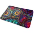 thumbnail image 1 of Outdoor Mats, Premium, Ancient Indian Trippy Mandala Colorful Dark Eyes Vintage Art Non-Slip, Quick Dry, Memory Foam for Entryway, Living Room, Bathtub, Living Room, 16x24 Inches, 1 of 5