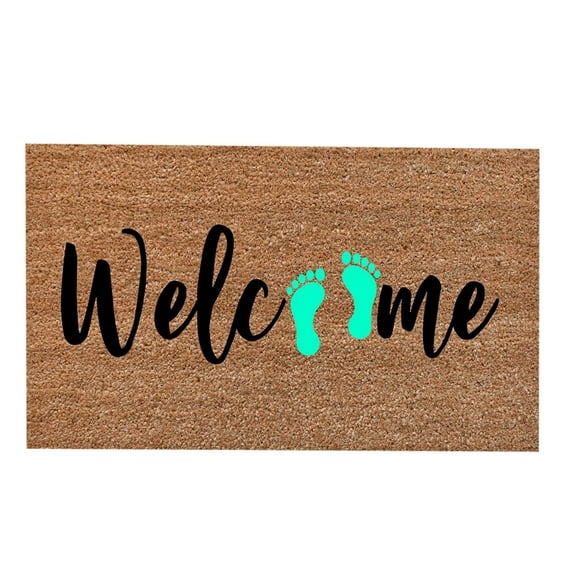 Outdoor Mats Summer Front Door Mat Welcome Mat Funny Barefoot Beach Funny Cute Indoor Mats for Front Door Entry Deal of The Day Front Door Mats for Front Door Outdoor Welcome Mats 16" x 24"