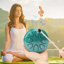 Outdoor Meditation Gear Zen Garden Rain Drum - 4.5 Inch 8-Note Carbon Steel Tongue Drum for Outdoor Relaxation & MeditationC Key Harmony