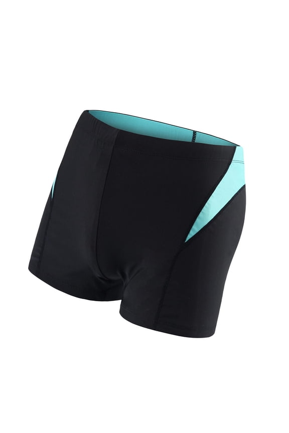 Outdoor Men Swimwear Beach Swimming Trunks Elastic Boardshort One Piece Swimsuit Swimming Supplies (Black , 2XL)