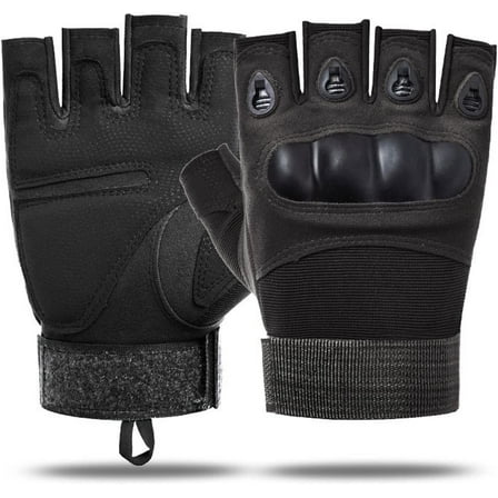 Outdoor Men's Knuckle Protection Workout Training Fingerless Gloves