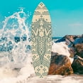 thumbnail image 1 of Outdoor Mermaid Surfboard Wall Art – Weatherproof PVC – Coastal Mermaid Sign for Beach House or Pool Area – Nautical Ocean Accent, Sand 4ft, 1 of 9