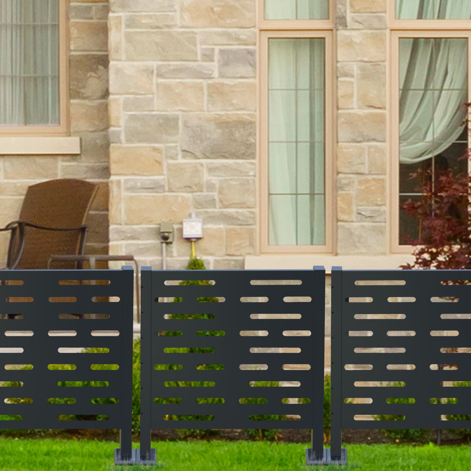 Outdoor Metal Air Conditioner Privacy Fence Cover Perfect Solution to