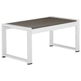 thumbnail image 1 of Outdoor Metal Coffee Table with Panel Design Brown and White, 1 of 2