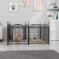 thumbnail image 1 of Outdoor Metal Dog Playpen, Powder Coated Anti-Rust Pet Fence, DIY Foldable Dog Exercise Pen with Lockable Door for Yard Garden Indoor, Suitable for Dogs Cats Rabbits, 1 of 15