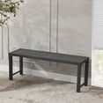 thumbnail image 1 of Outdoor Metal Garden Bench, Patio Backless Bench, Weatherproof Park Benches for Gardens, Patios​, Gray, 1 of 6