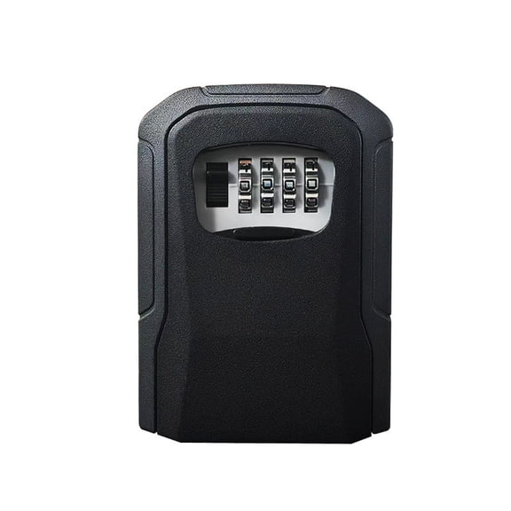 Outdoor Metal Key Lock Box - Aluminum Alloy Password Storage Upgraded plus size [black explosion-proof type] all metal