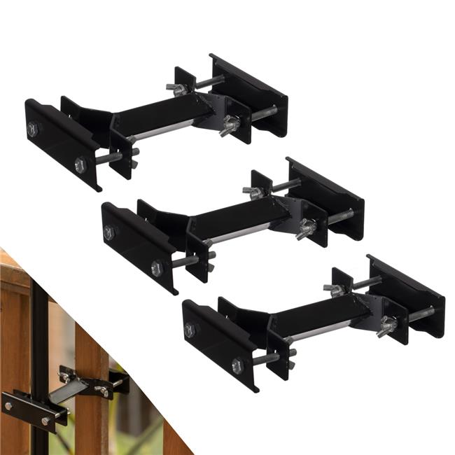 Outdoor Metal Patio Black Deck Umbrella Clamp for Fence Post, Railing