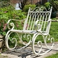 thumbnail image 1 of Outdoor Metal Rocking Arm Chair/Bench (Arm Chair, Antique White), 1 of 7