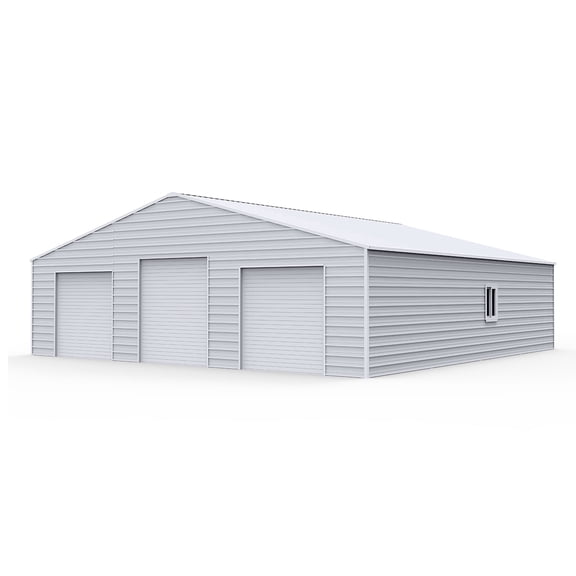 39×39 FT Metal Barn Garage with Roll-Up Doors