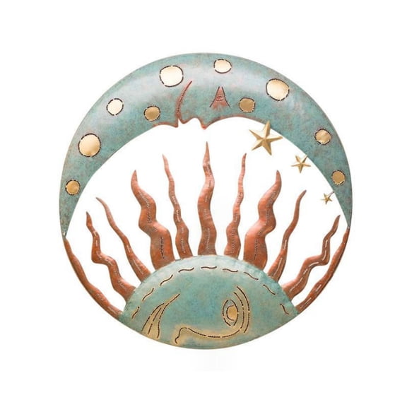 Outdoor Metal Sun and Wall Art Decors 3D Outdoor Stylish Garden Sculpture for Garden Fence Porch Ornaments