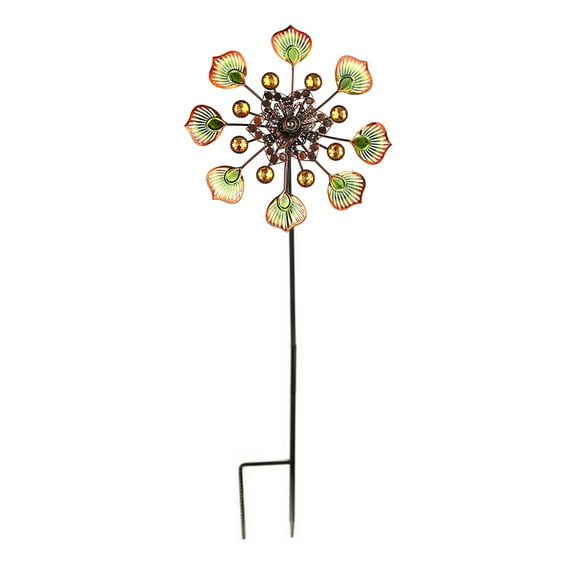 Outdoor Metal Wind Spinner - 10.24x35.43 Inch Rotating Windmill with Stake - Weather-Resistant, Rust-Proof, Decor for Garden, Yard, Patio