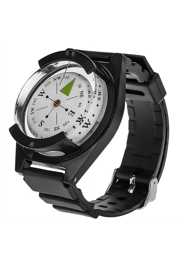 Outdoor Mini Lightweight Wristwatch with Rubber Watchband,Large Dial NavigationCompass,Waterproof Survival for Hiking, Camping, and Adventure,Portable Tool Gift for Outdoor Enthusia