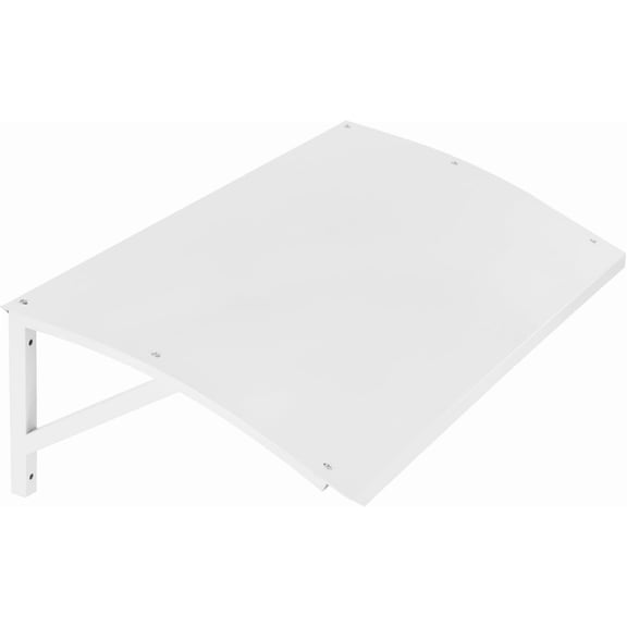 Outdoor Mini Split Snow Shield, Patio Awning Canopy UV Rain Snow Protection Sheet with Triangular Support Brackets, Galvanised Steel Air Conditioner Cover for Outside Units Snow AC Compressor Awning