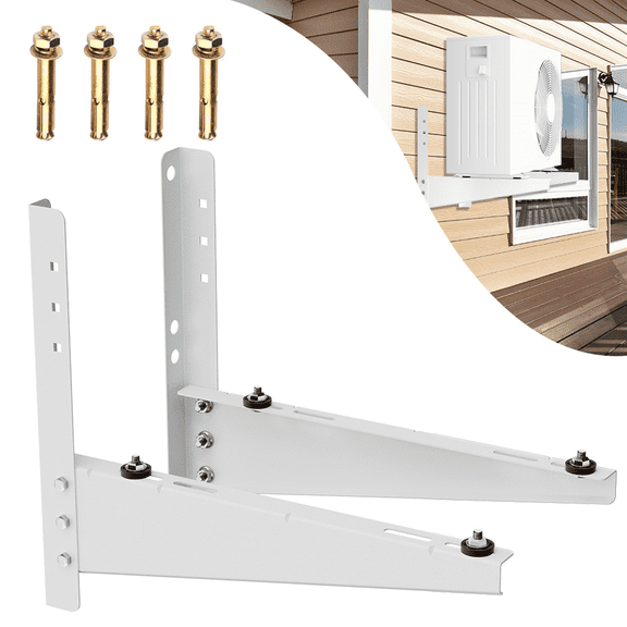 Duiliuu Outdoor Mini Split Wall Mounting Bracket for 9000 to 18000 Btu Air ConditionerHeavy Duty AC Support Bracket for Outside, Holds Up to 330Lbs