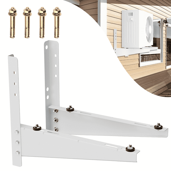 DUILIUU HeavyDuty Wall Mount Outdoor AC Support Bracket for Mini Split Air Conditioner, 330 lbs Capacity, Fits 900018000 Btu AC Units