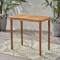 thumbnail image 1 of Outdoor Minimalist Acacia Wood Rectangle Bar Table Dark Gray Finish Weather-Resistant Bar Height Easy Assembly Patio Table, 1 of 10