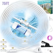 Outdoor Misting Cooling System with Advanced Filtration,75FT Misting Cooling System,30 Nozzles&Water Tap Adapter,Patio Misters for Cooling Kit,for Waterpark, Garden,Greenhouse, Canopy,Porch,Umbrella