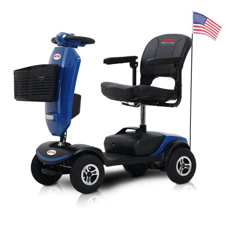 Outdoor Mobile Scooter with Windshield, Transformer 4 Wheels Mobility Scooter with LED Light