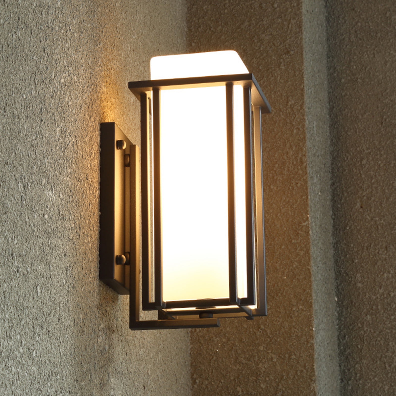 Outdoor Modern Light Wall Sconce Fixture Exterior Porch Waterproof Black LED Wall Light Waterproof Exterior Outdoor Porch Sconce Lamp Fixture Exterior Outdoor Wall Lantern Lighting Garden Wall Lamp