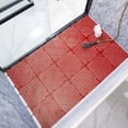 thumbnail image 1 of Outdoor Modular Deck Tiles - Interlocking, Slip-Resistant, Self-Draining, Durable Plastic Flooring, Easy Install - Pool Patio Pet Area Washer Pad (Red, 11.8x11.8in), 1 of 6