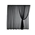 thumbnail image 1 of Outdoor Mosquito Curtains for Patio Waterproof, Rod Pocket Airy Mesh Net Sheer Curtains Privacy Mosquito Shield with Adjustable Black, 1 of 6