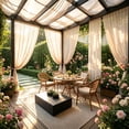 thumbnail image 1 of Outdoor Mosquito Net Curtains, Patio Garden Rod Pocket Sheer Mesh Drapes, Fly Screen Resistant, Breathable Waterproof Insect Protection for Porch Gazebo Pergola Balcony White, 1 of 6
