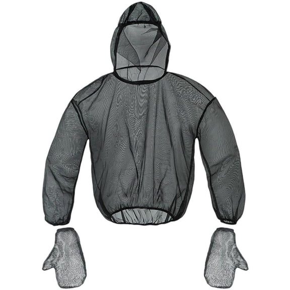 Outdoor Mosquito Repellent Suit 1set Breathable Mesh with Gloves, Bug, Mesh Hooded Suits, Fishing Hunting Camping