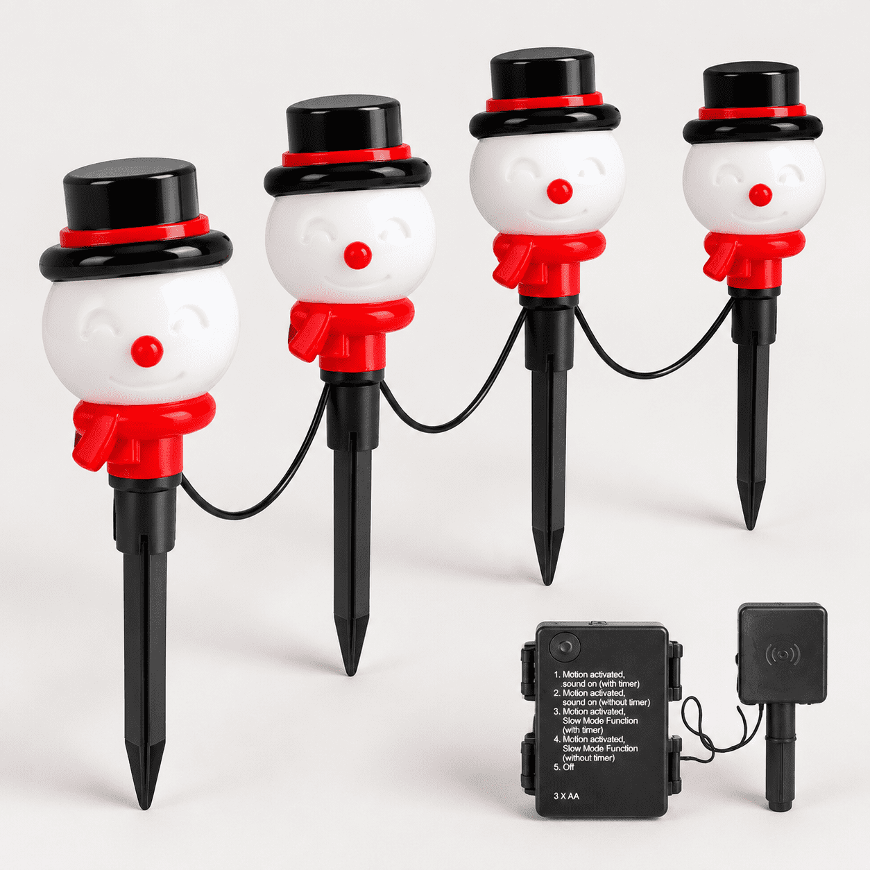 Outdoor Motion-Activated Pathway Lights with Animated Smiley Face for ...