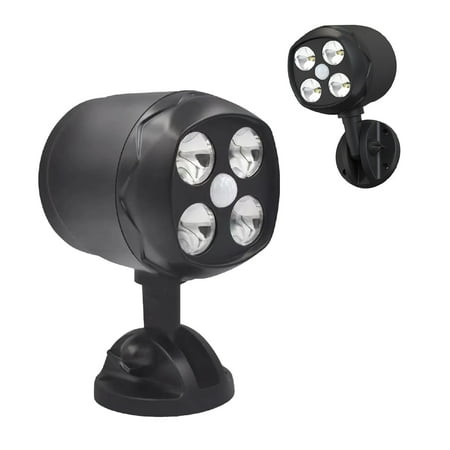 Outdoor Motion Sensor Light Battery Powered LED Spotlight, Waterproof Motion Detector Security Light 800 Lumen with Adjustable Heads Auto On Off for Porch Stair Hallway Garage Wall Shed