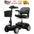 thumbnail image 1 of Outdoor Motorized Electric Carts for Senior, Heavy Duty Electric Scooters with 4 Wheel, Sliding Swivel Seat with Flip-Up Armrests for Adults, Easy Assembly, 300lbs, Emerald, SS1402, 1 of 7