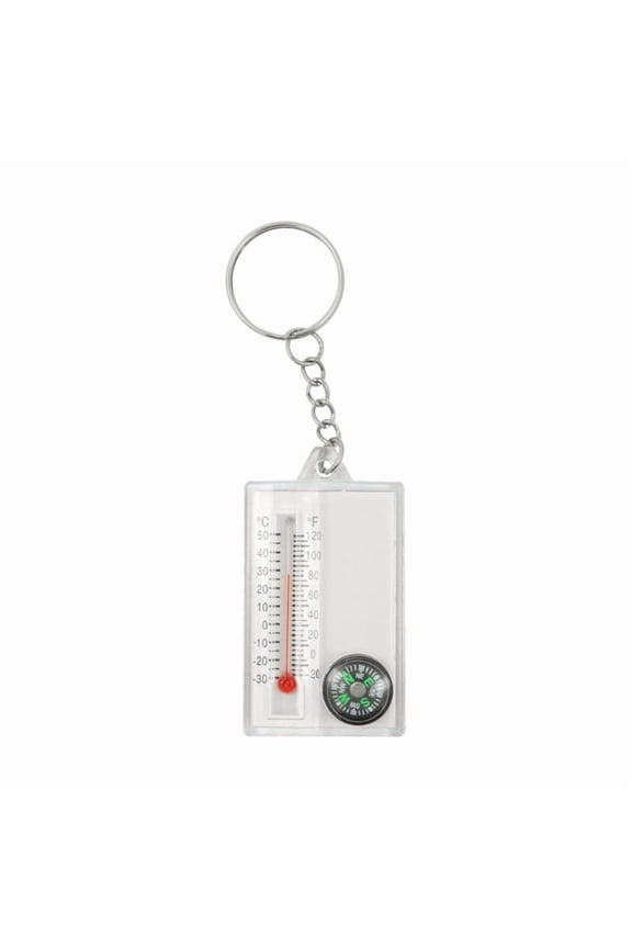 Outdoor Mountaineering Buckle Compass Pointer Camping Tools Small Keychain Thermometer Compass Pocket Sized Compass